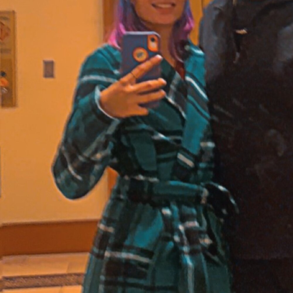 Plaid Trench coat